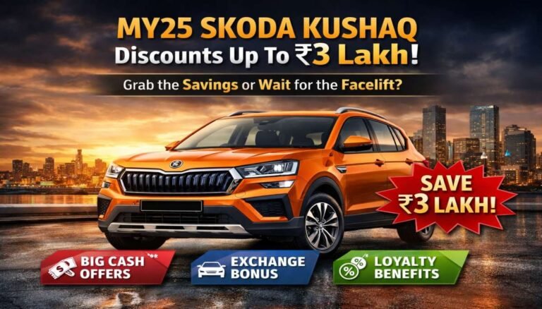 MY25 Skoda Kushaq Discounts Up To ₹3 Lakh After Facelift Launch Best Time to Buy?